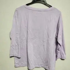 薄紫 五分袖 Tシャツ