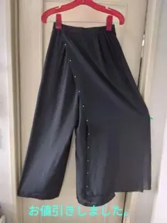 社交ダンス　黒 ワイドパンツ　カバー付き　Mサイズ　ユーナ　日本製