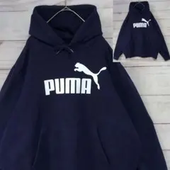 PUMA プーマ デカロゴ プルオーバー パーカー ネイビー