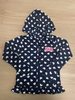 ハート柄ネイビーラッシュガード 140cm