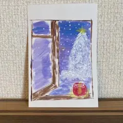 アクリル画　原画　ポストカードサイズ　昨日No.155