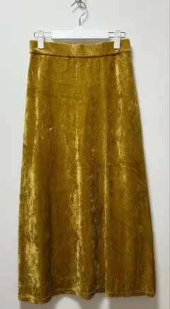 Ray BEAMS ベロアスリットマキシスカート S