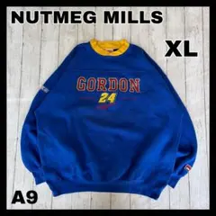 NUTMEG MILLS NASCAR スウェット 90s00s ブルー　XLのサムネイル