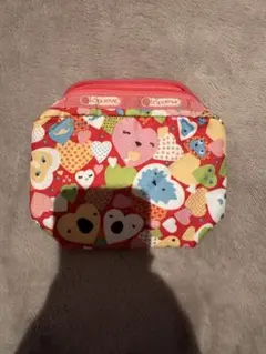 LeSportsac ハート動物プリントポーチ