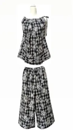 新品　フラダンス　ハワイ　セットアップ　ノースリーブ　パンツ　セット