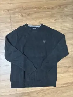 CHAPS チャップス クルーネック ニット セーター ブラック