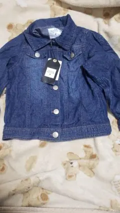 新品フタフタ柔らかいデニムジャケット風デニムシャツ110