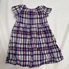 ブランシェス　110 チェック柄 半袖ワンピース