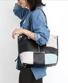 トートバッグFIRANO ゴールド金具 刺繍ステッチ A4サイズ収納 通勤 通学