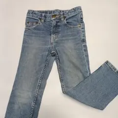 ダディオダディ　ダメージライトブルーデニムストレートパンツ