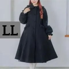 青木美沙子 しまむら コラボ パネル切り替えロングコート ダーク 