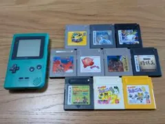 【動作確認済】 ゲームボーイポケット 本体 グリーン ＆ ソフト10本セット