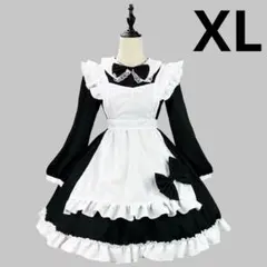 人気商品❤️メイド服 コスプレ XLサイズ ブラック 可愛い コンカフェのサムネイル