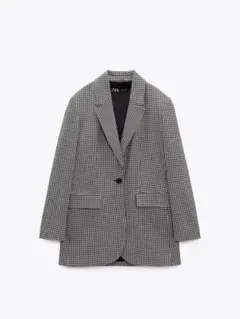 ストレート ギンガムチェック ブレザー ジャケット アウター ザラ ZARA