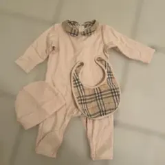 BURBERRY CHILDREN 6Mサイズ　ピンクロンパース 3点セット