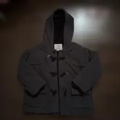 ikka フード付きダッフルコート ダークグレー