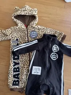 BABYDOLL ヒョウ柄 フード付きロンパース