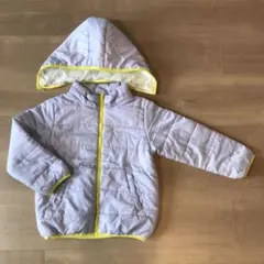 薄紫色フード付きダウンコート 120cm