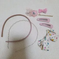 ヘアアクセサリーセット ピンク 花柄 まとめ売り