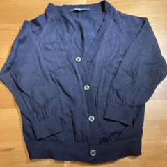 ファミリア　ネイビー カーディガン 綿100%