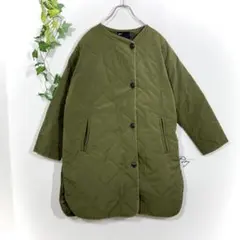 アメリカンホリック キルティングコート フリースボアライナー付 カーキ M ▼