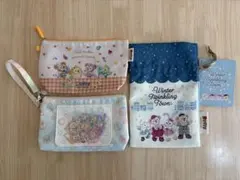 ダッフィー&フレンズ　おてふきキャリー　クッキーポーチ　巾着