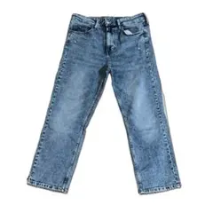 H&M ストレートデニム ハイウエスト アンクル丈