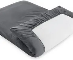 【新品】クモリ ワンタッチシーツ シングル ダークグレー, 105X215cm