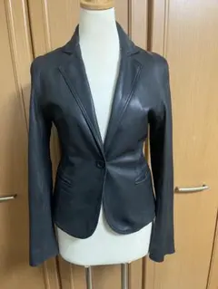 インタープラネット 羊革 ラムレザー ブレザー テーラードジャケット 38 M
