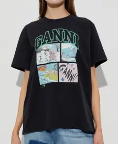 新品 GANNI ガニー クマ Tシャツ チャコール 半袖 XS S M Lのサムネイル