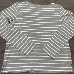 UNIQLO グレー・ストライプ 長袖Tシャツ S