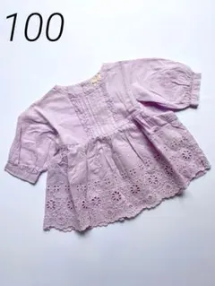 ブランシェス☆ローン刺繍チュニック 100