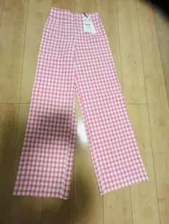新品ZARA ザラ カジュアルパンツ チェック　XSサイズ