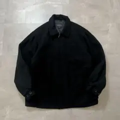 90s Vintage ABERDEEN 울 혼합 지퍼 재킷 블랙 안솜 XL 헌 옷