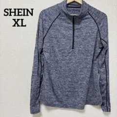 美品✨SHEIN 【XL】ネイビー ハーフジップ トップス