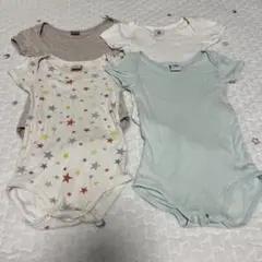 プチバトー　肌着　ボディースーツ　4枚セット　12m 74cm 70〜80サイズ