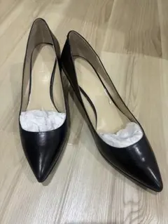 NINE WEST ブラック パンプス　ヒール　箱付き　24.5cm US7.5のサムネイル