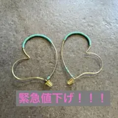 ピアス　ハンドメイド　ハート型♡ターコイズブルー