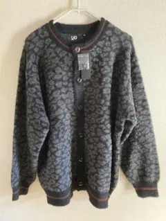 GU×UNDERCOVER シャギークルーネックカーディガン ブラック XL