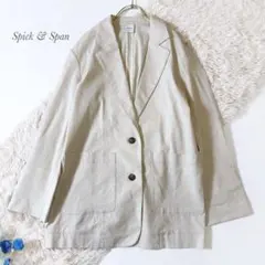 美品✨24SS スピックアンドスパン リネン エアリー ジャケット 38 WEB限定 / 追加2》リネンエアリージャケット（テーラードジャケット