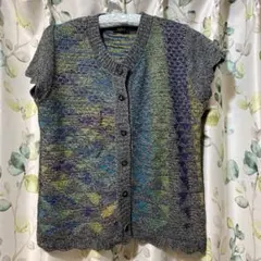 カラフルニットカーディガン 半袖