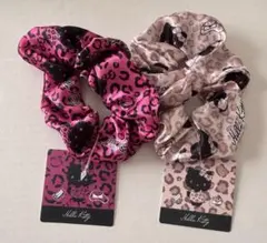 サンリオ キティ 黒キティ シュシュ ヒョウ柄 2点