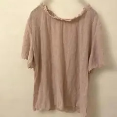 MAJESTICLEGON トップス　フリル　半袖　くすみピンクのサムネイル