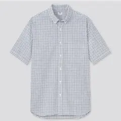 UNIQLO 半袖シャツ エクストラファインコットンブロードチェック　XS