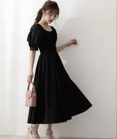 スクエアニットドッキングワンピ　PROPORTION BODY DRESSING