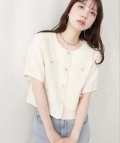 naturalcouture ツイード半袖ジャケットのサムネイル