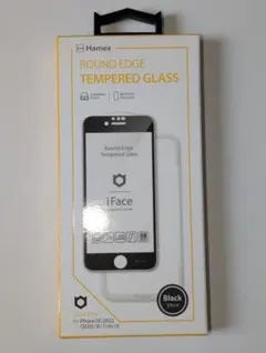 Hamme iFace 強化ガラスフィルム iPhone SE ブラック