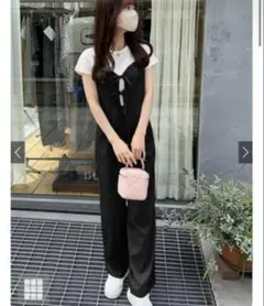 【完売品】GRL フロントダブルリボンオールインワン[gn251]のサムネイル