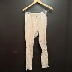 UNIQLO リブ レギンスパンツ ベージュ L