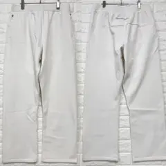 【adidas】2XL 白　パンツ　スウェット　裏起毛　希少サイズ　メンズ